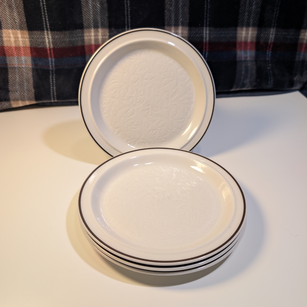 6 Royal Doulton Ting Salad Plates Lambethware LS1012 Vintage 1974 England 8.5"